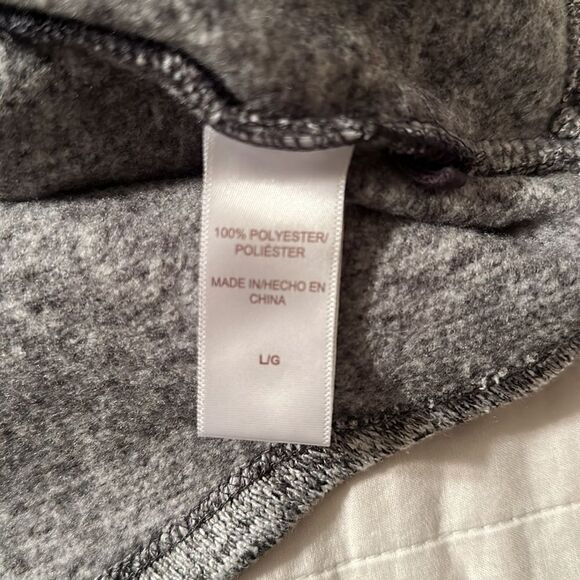 Stan Herman L Knit Silver Gray Heathered Fleece Inner Full Zip Sweatshirt - Picture 12 of 13